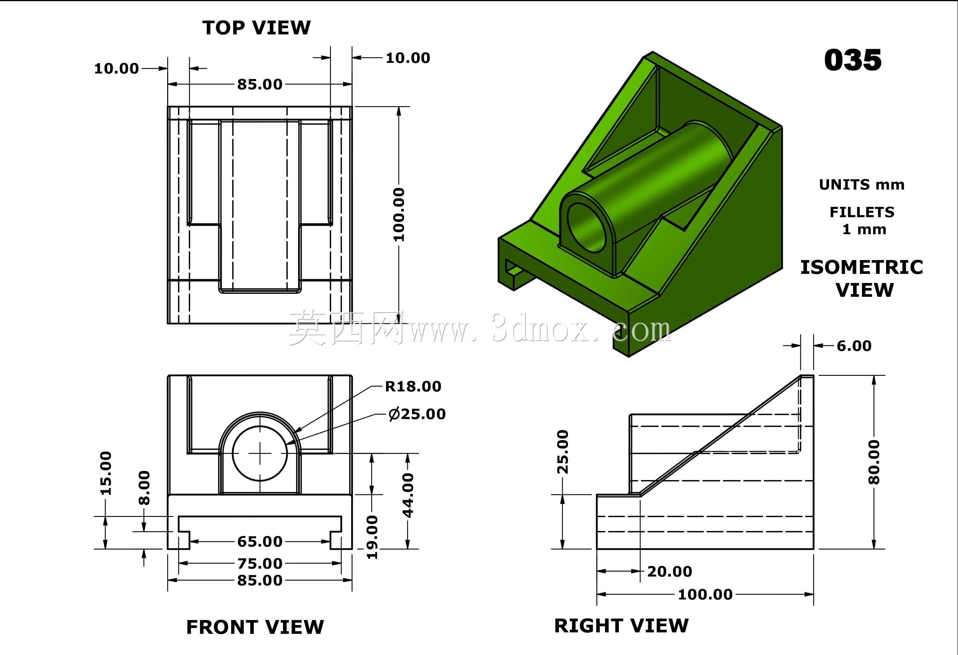 三维CAD基本练习035/Autodesk Inventor Pro