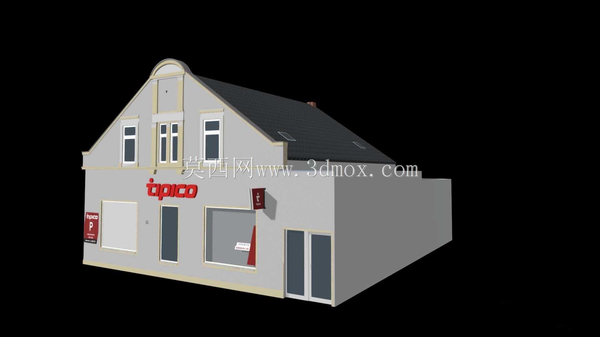 Tipico商店代理低聚三维模型