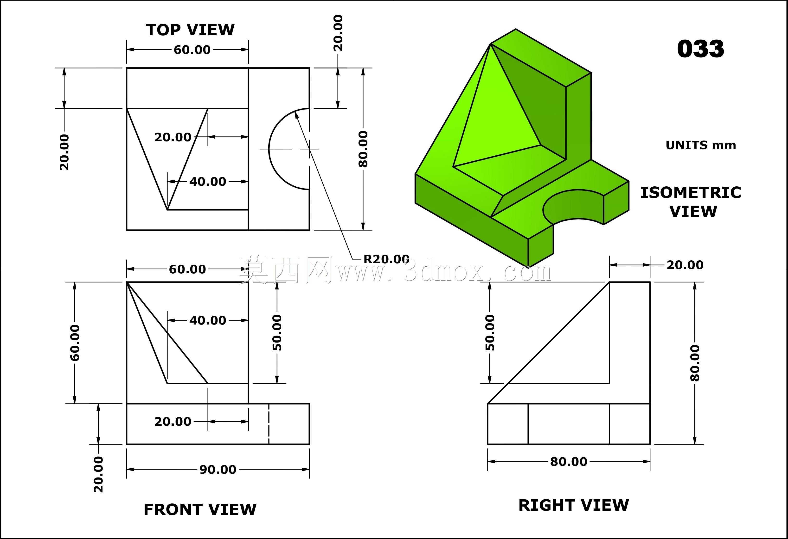三维CAD基本练习033/Autodesk Inventor Pro