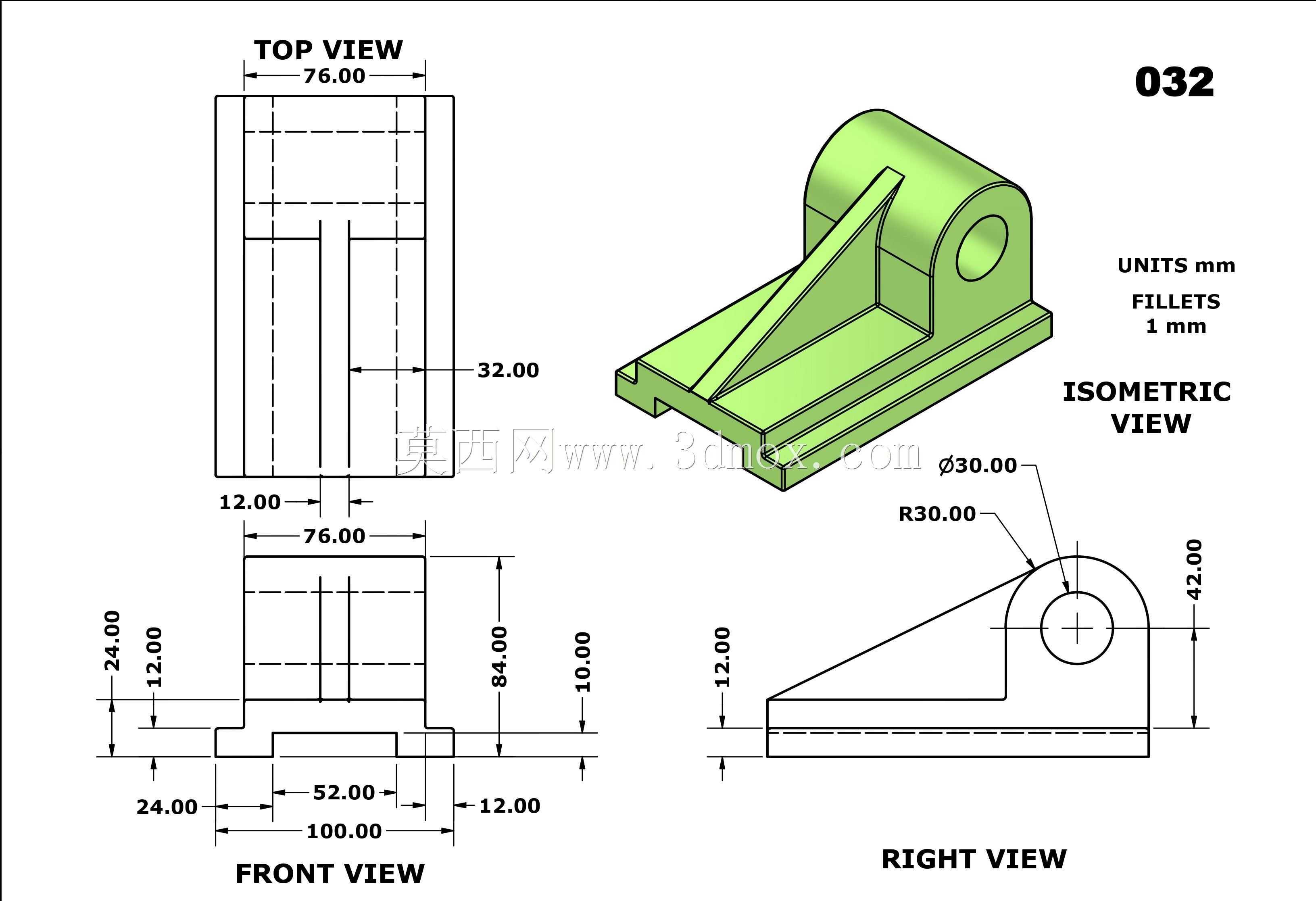 三维CAD基本练习032/Autodesk Inventor Pro