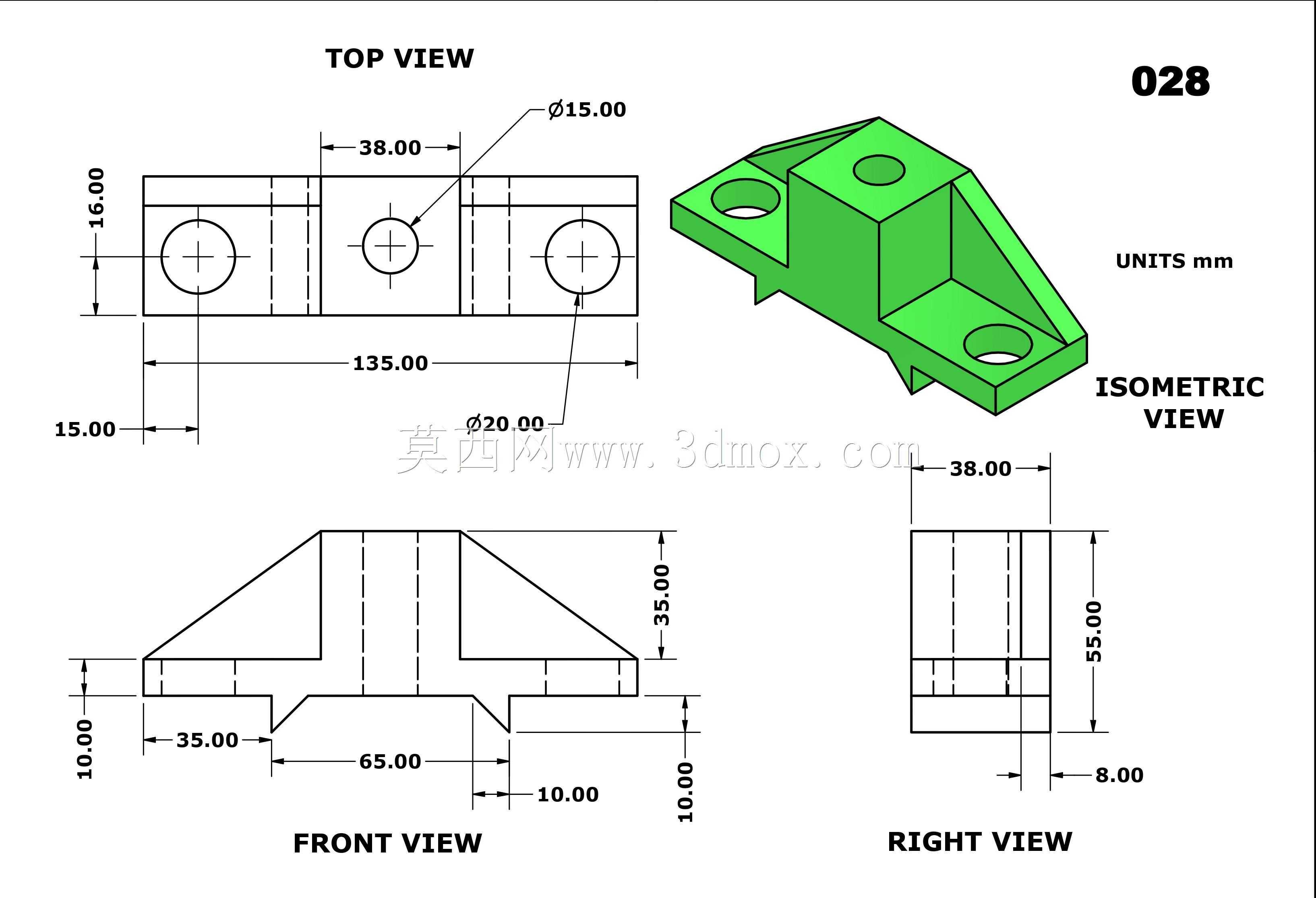 三维CAD基本练习028/Autodesk Inventor Pro