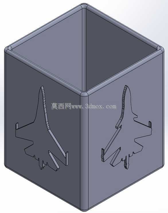 SUKHOI战斗机轮廓的方形铅笔盒