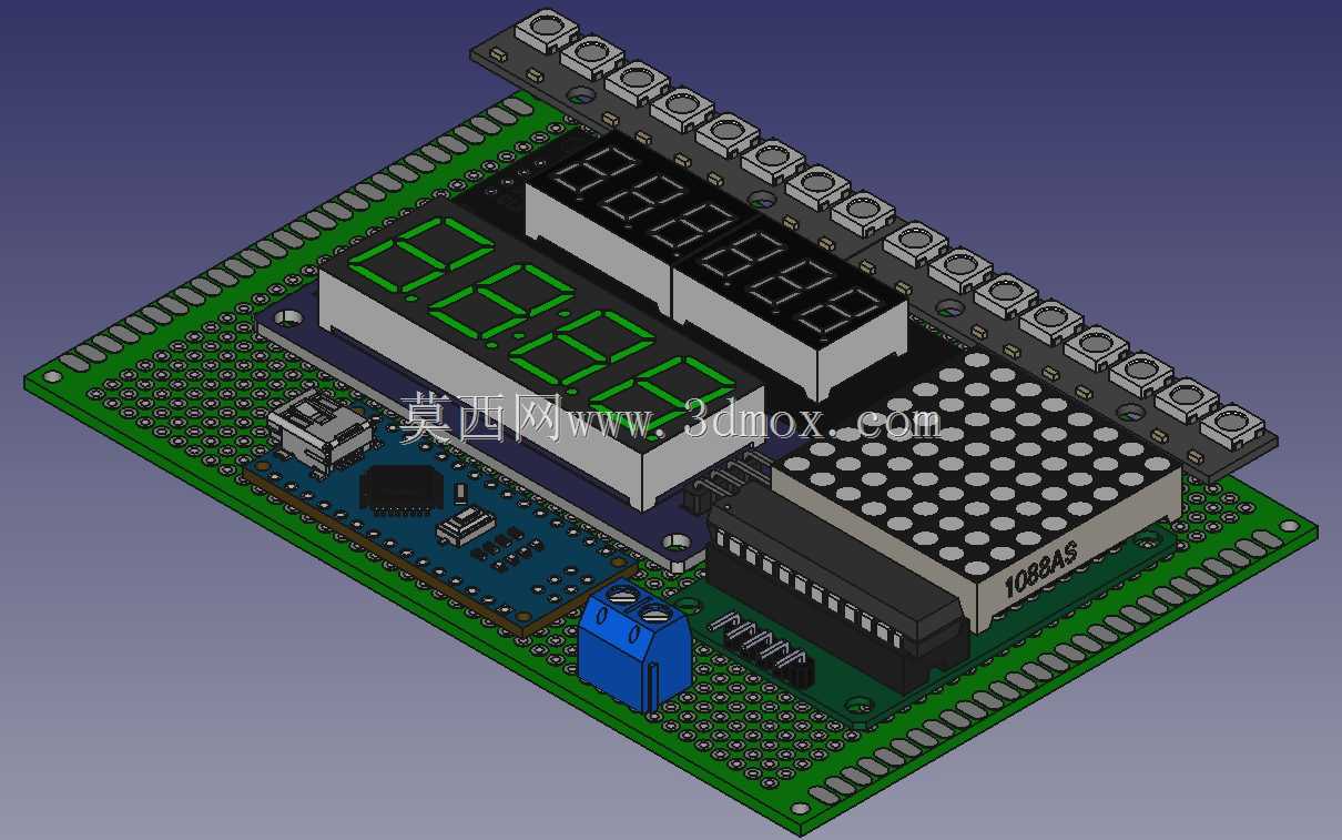 SIMHUB_Arduino_LED-display_with_4_Functions