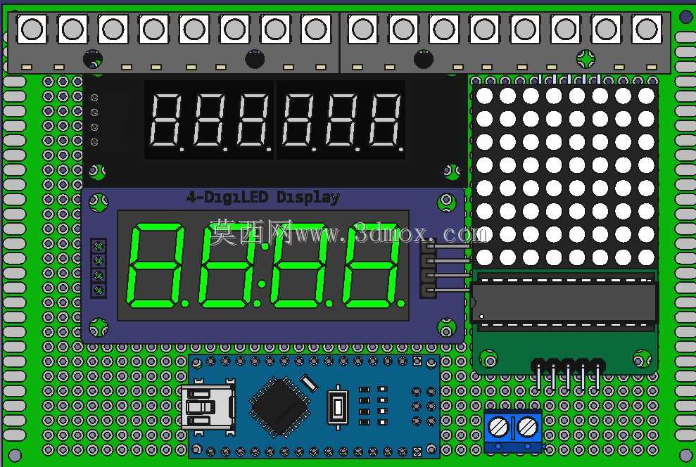 SIMHUB_Arduino_LED-display_with_4_Functions