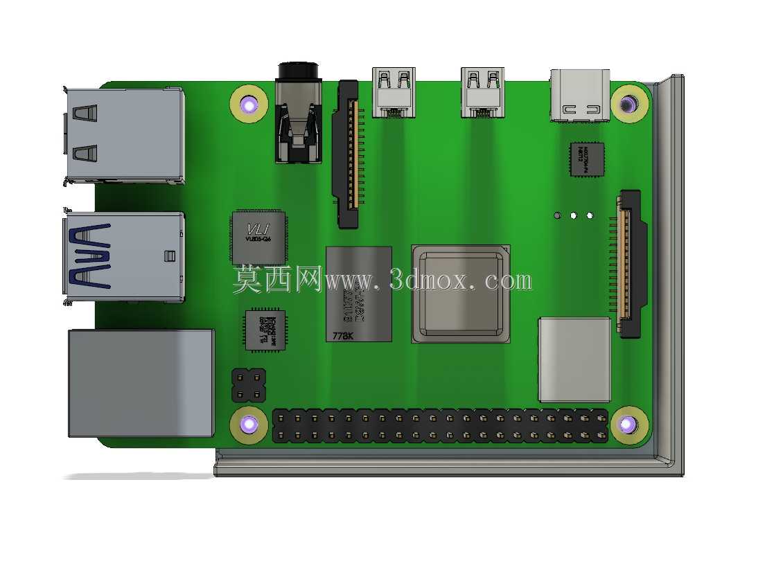Raspberry Pi 4B+ 垂直安装