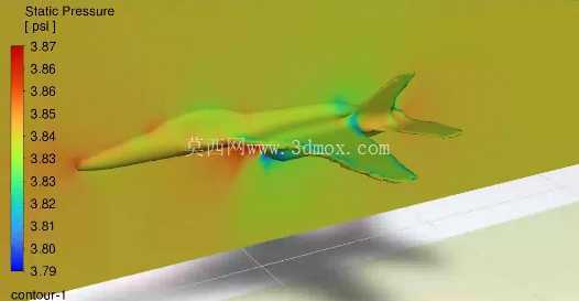 F-18 CFD ģ�� 121 m/s