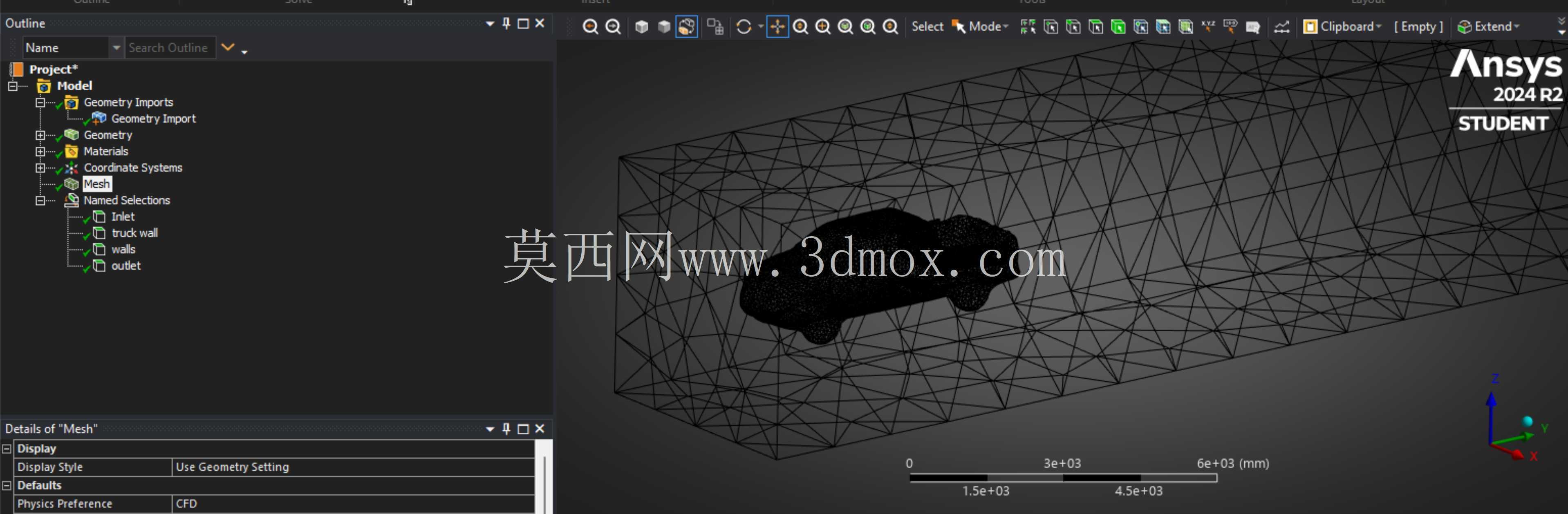 福特 F-150 卡车 ??- 提取体积并为福特 F-150 卡车的 CFD 模拟创建网格