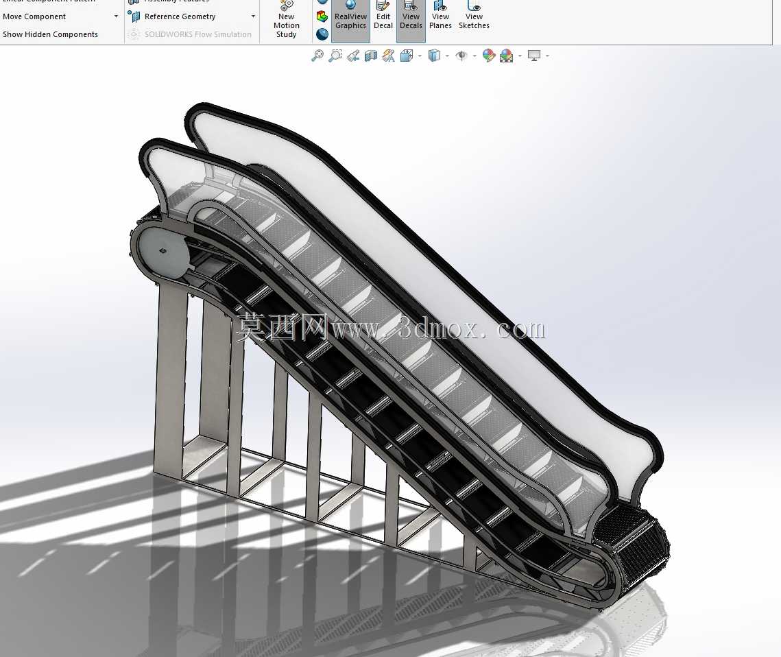 SolidWorks Escalator ����װ����Ͷ��� [Y��r��yen Merdiven]
