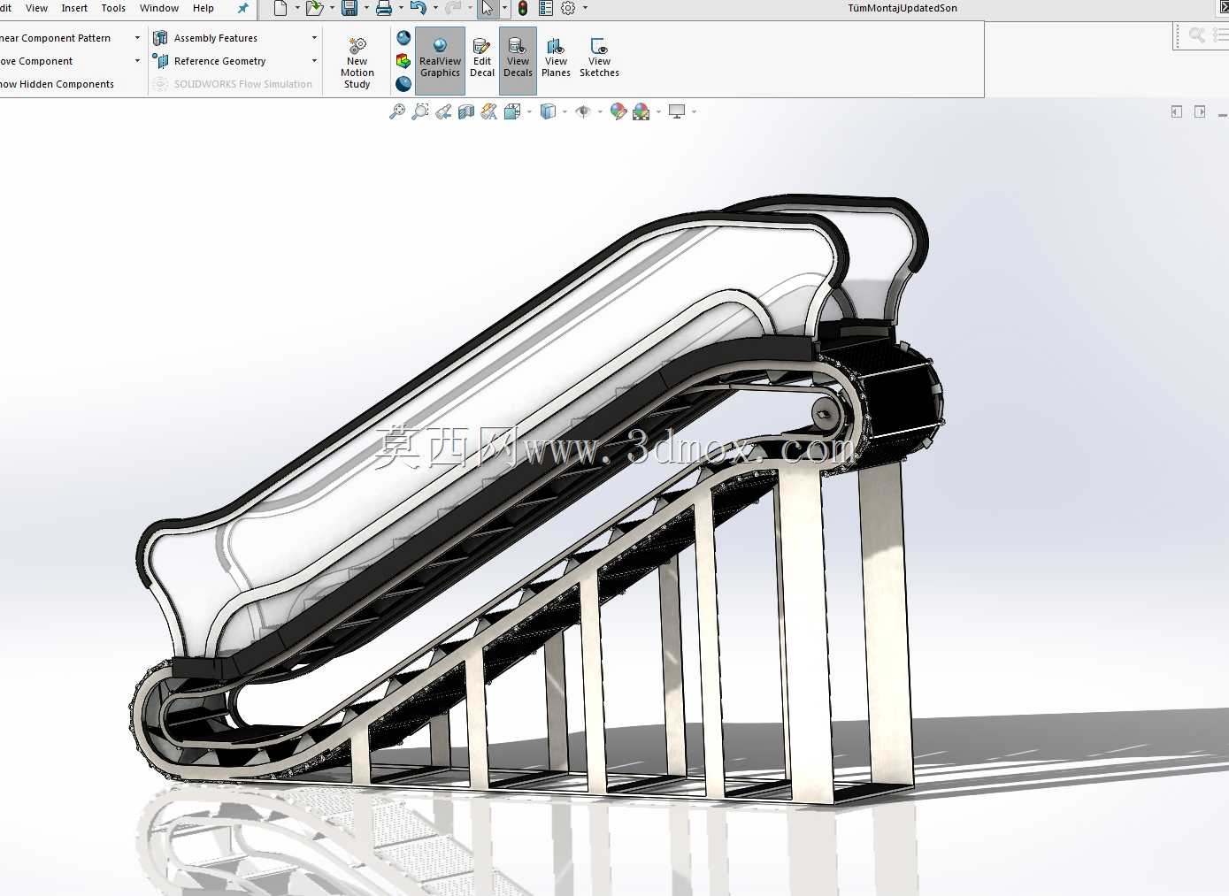 SolidWorks Escalator ����װ����Ͷ��� [Y��r��yen Merdiven]