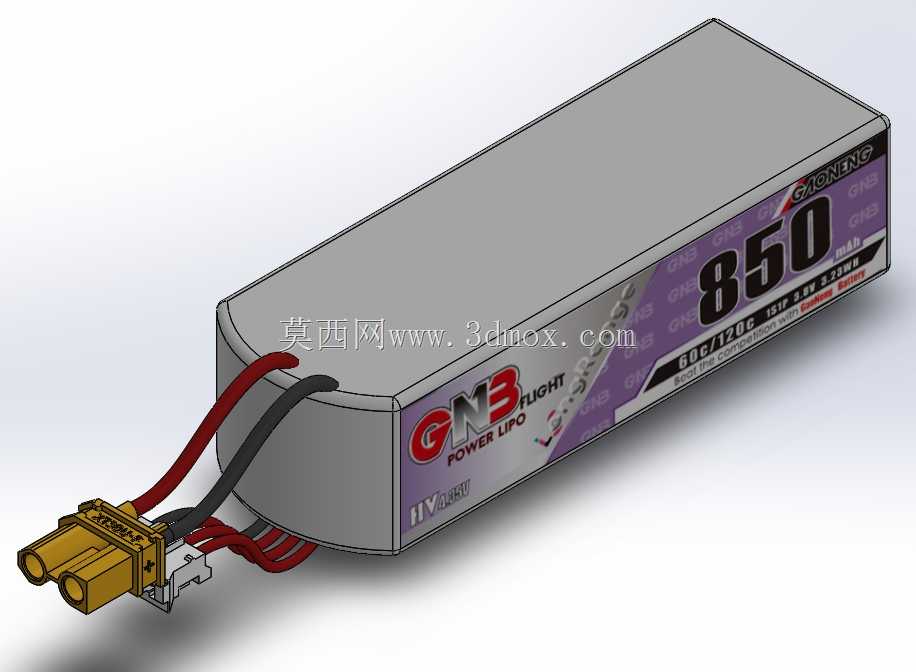 电池GAONENG GNB LiHV 3S 11.4V 850mAh 60C XT30 LiPo电池长续航