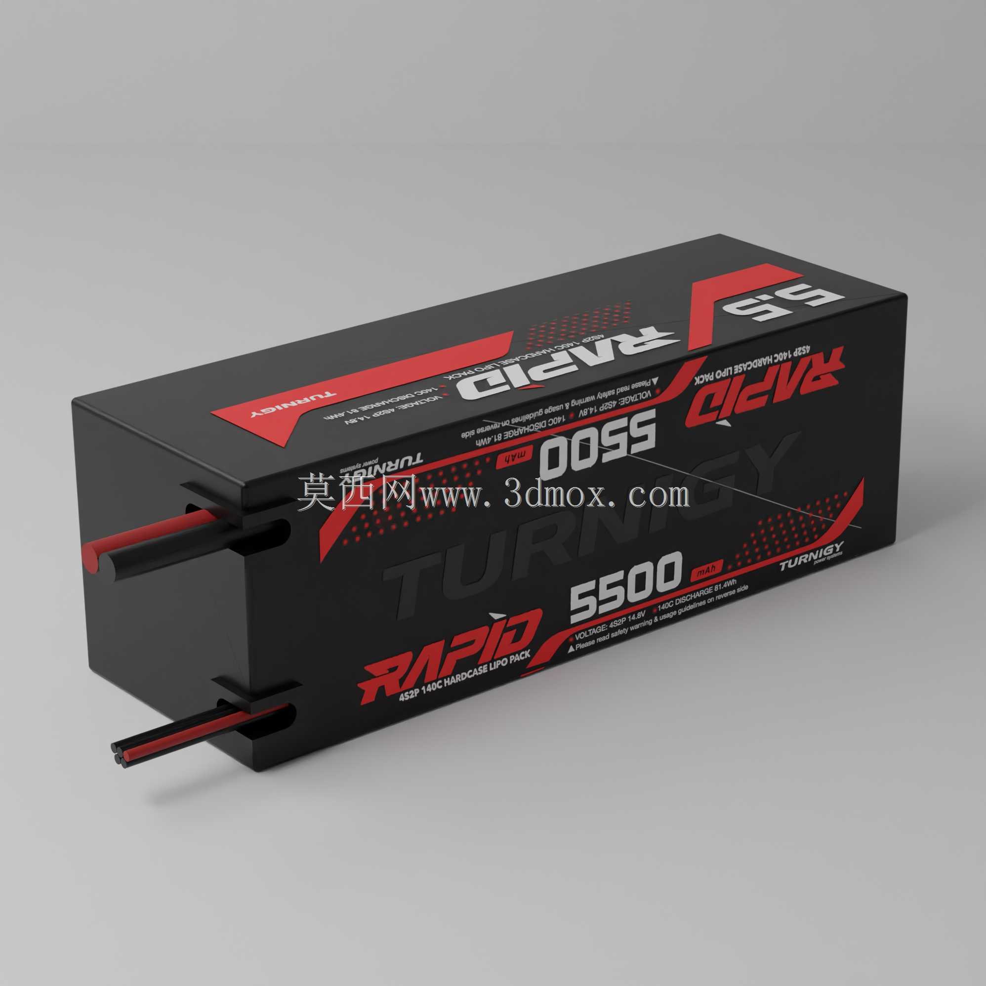 Turnigy Rapid 5500mAh 4S2P 140C硬壳锂电池组,带XT90连接器