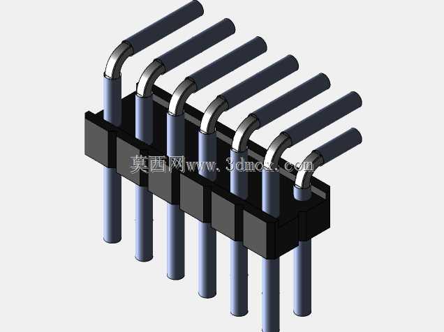 Stiftleiste��2.54����-6-3���ף�gewinkelt 90��stehend-2 x 1˫2 x 40-ʩ�ߴ�