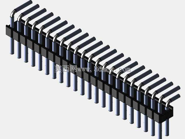 Stiftleiste��2.54����-6-3���ף�gewinkelt 90��stehend-2 x 1˫2 x 40-ʩ�ߴ�