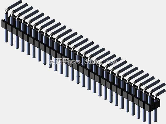 Stiftleiste��2.54����-6-3���ף�gewinkelt 90��stehend-2 x 1˫2 x 40-ʩ�ߴ�