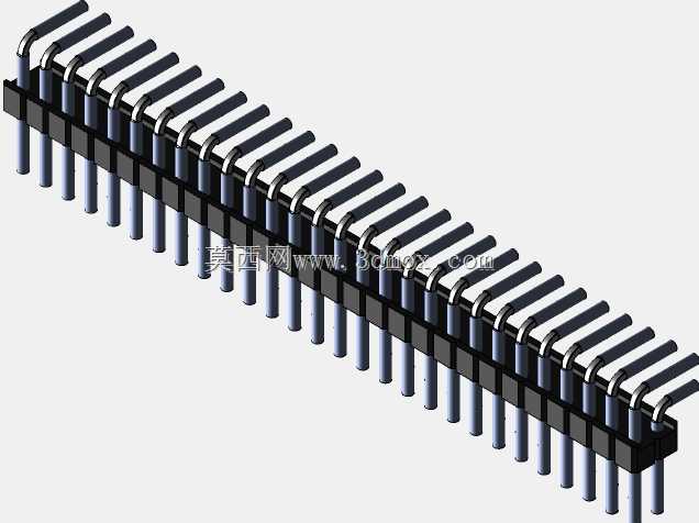 Stiftleiste��2.54����-6-3���ף�gewinkelt 90��stehend-2 x 1˫2 x 40-ʩ�ߴ�