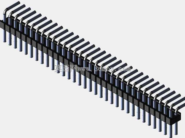 Stiftleiste��2.54����-6-3���ף�gewinkelt 90��stehend-2 x 1˫2 x 40-ʩ�ߴ�