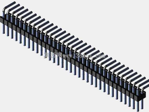 Stiftleiste��2.54����-6-3���ף�gewinkelt 90��stehend-2 x 1˫2 x 40-ʩ�ߴ�