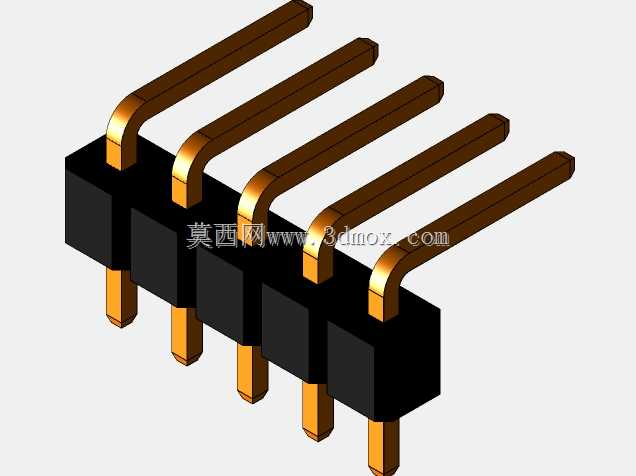 右排针 - 公头 - 2.54mm - 1 排