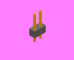  PCB��ͷֱ��1x2 