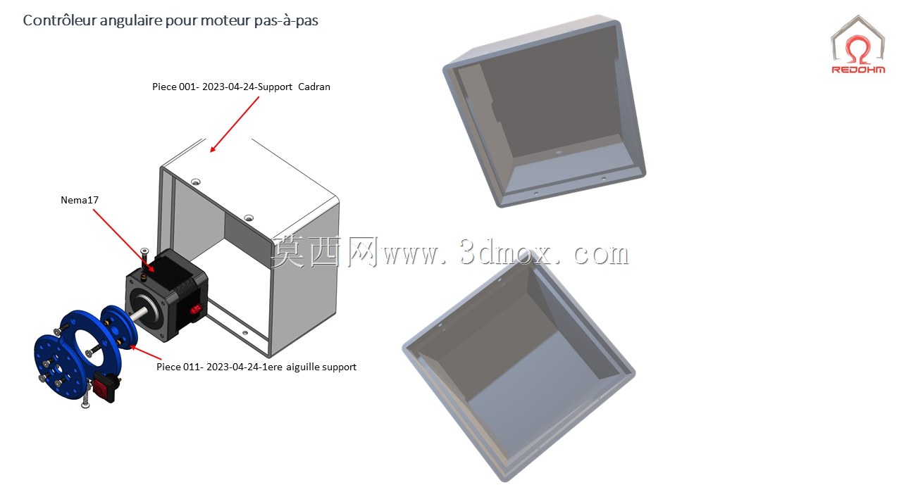 Indexeur pour moteur pas a pas type nema17