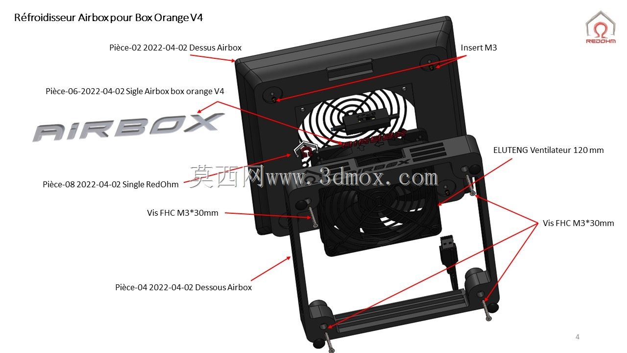 R��froidisseur Airbox pour Box Orange V4