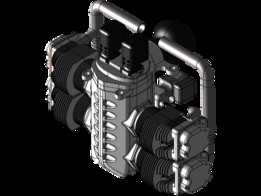 Aircraft Cub Style Boxer Engine STEP�ļ�