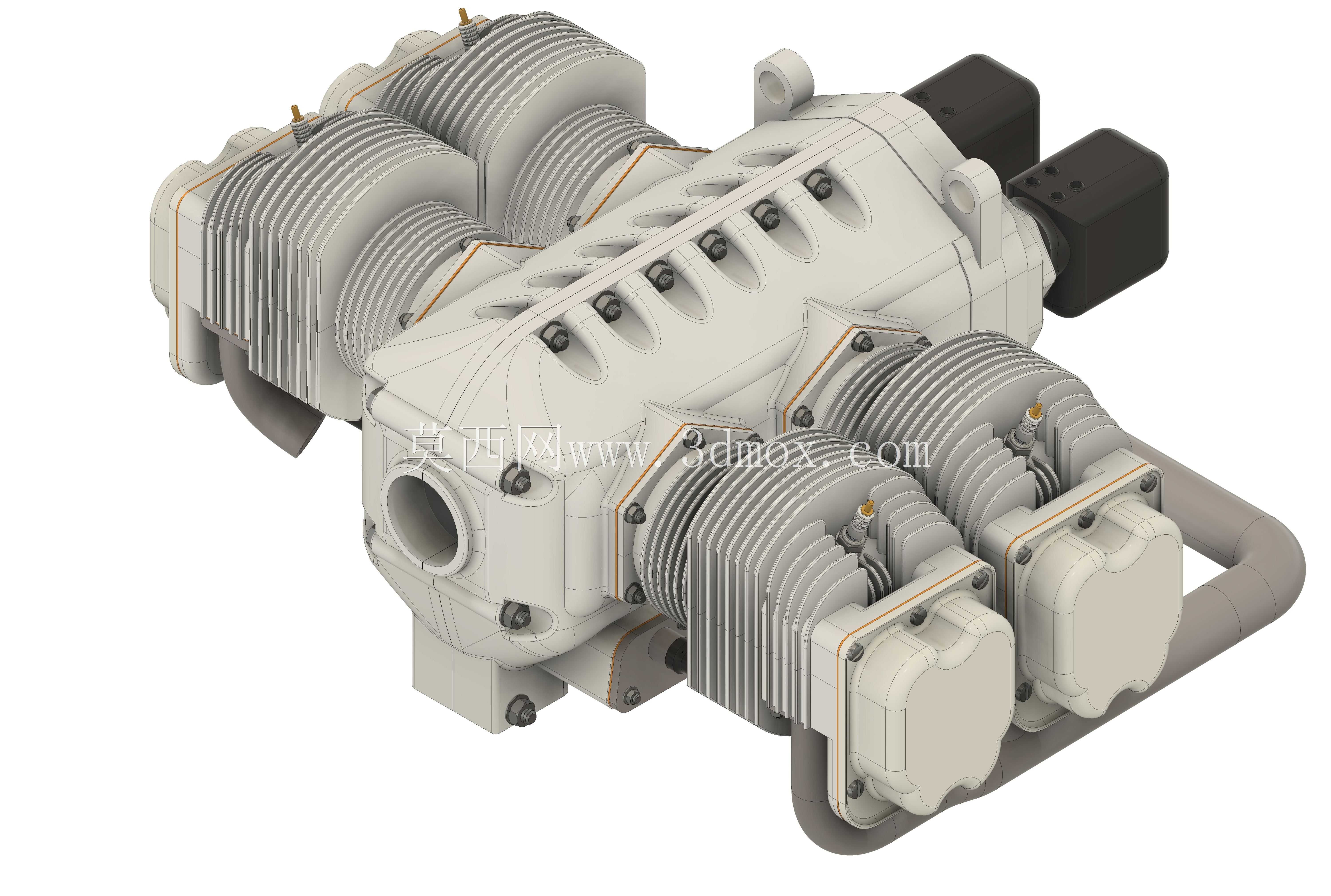 Aircraft Cub Style Boxer Engine STEP�ļ�