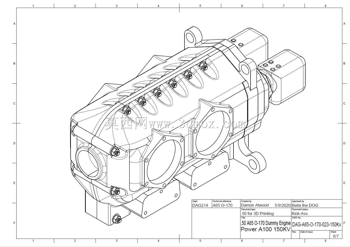 Aircraft Cub Style Boxer Engine STEP�ļ�