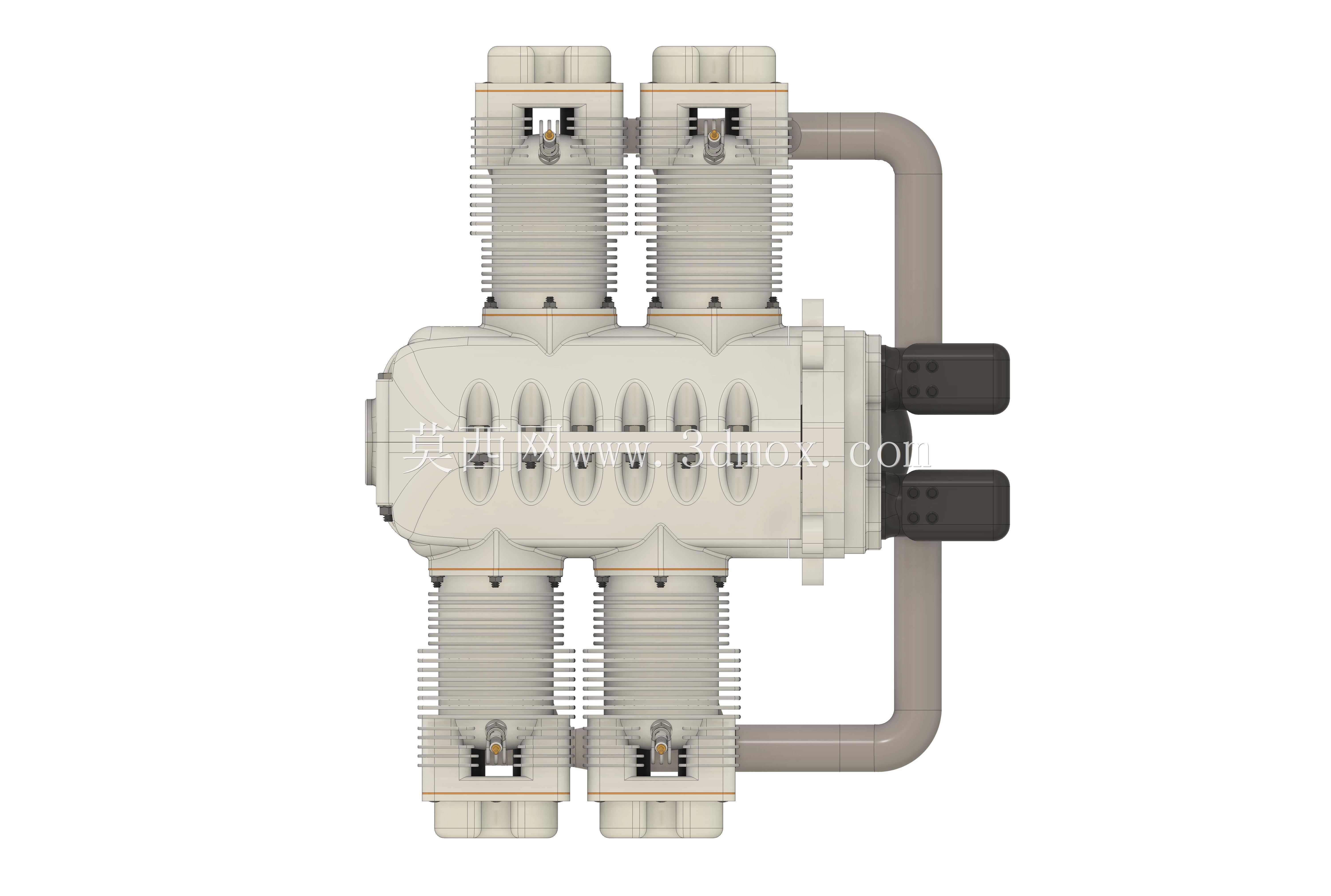 Aircraft Cub Style Boxer Engine STEP�ļ�