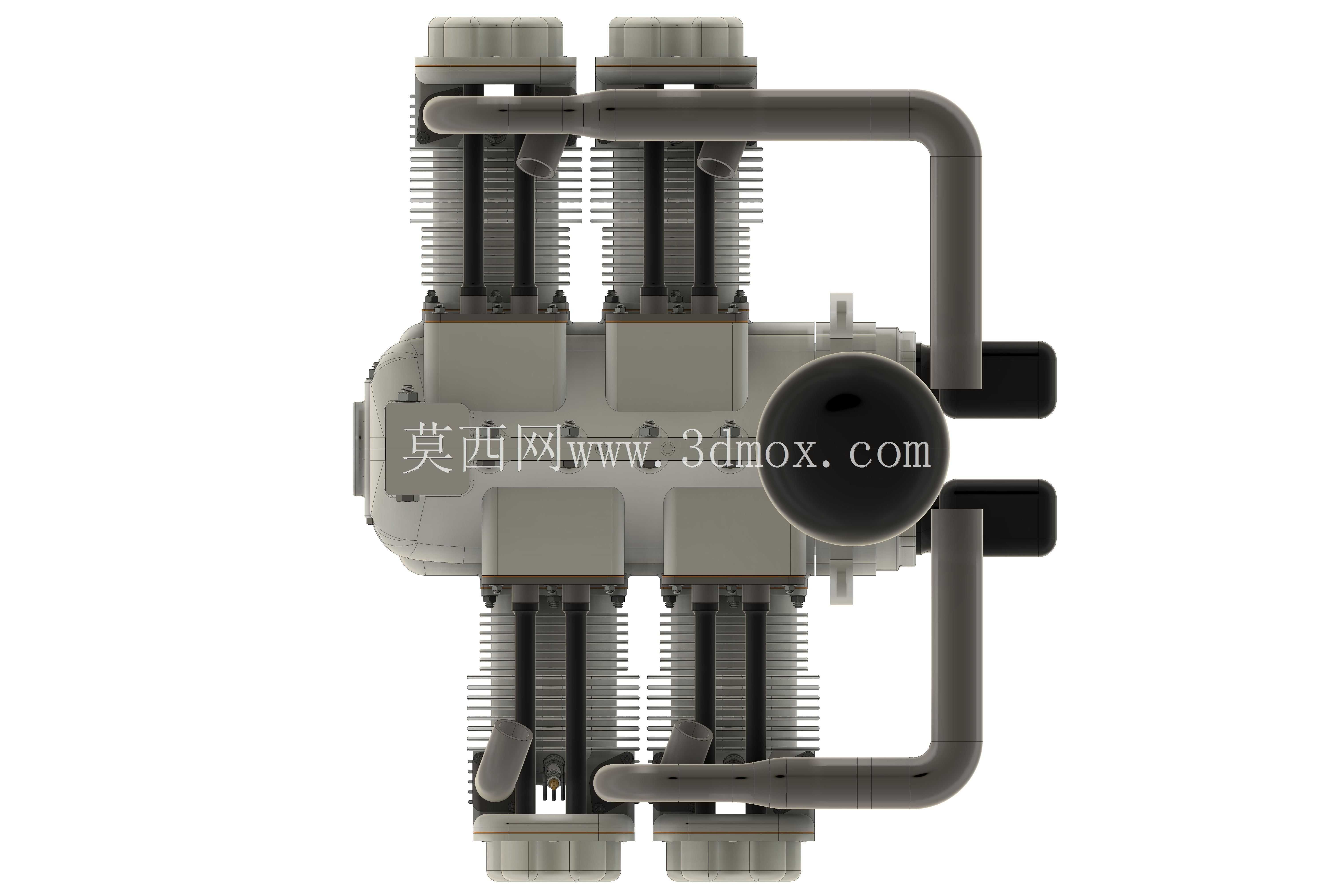 Aircraft Cub Style Boxer Engine STEP�ļ�