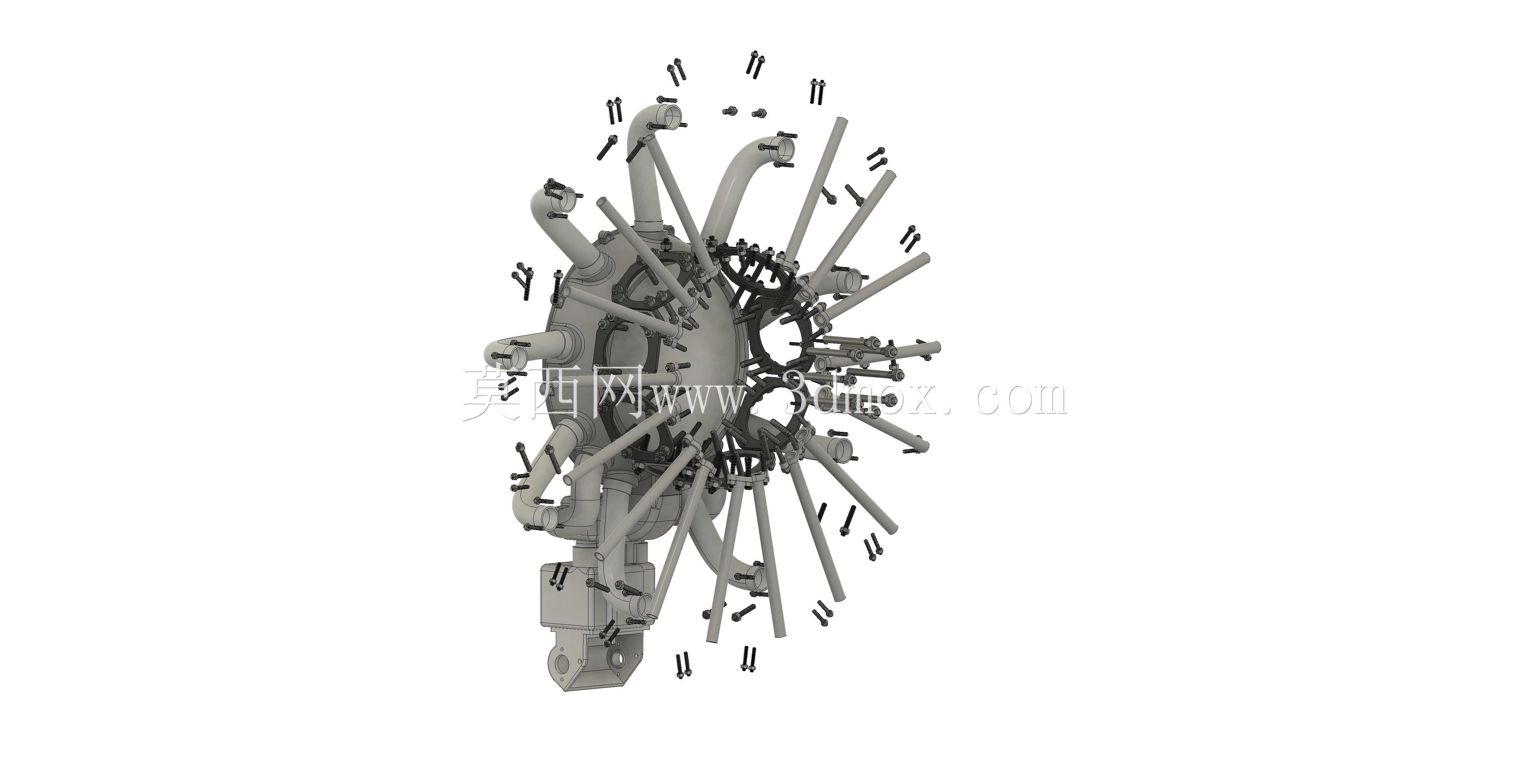 Wright R-790 Whirlwind J5 STEP�ļ�