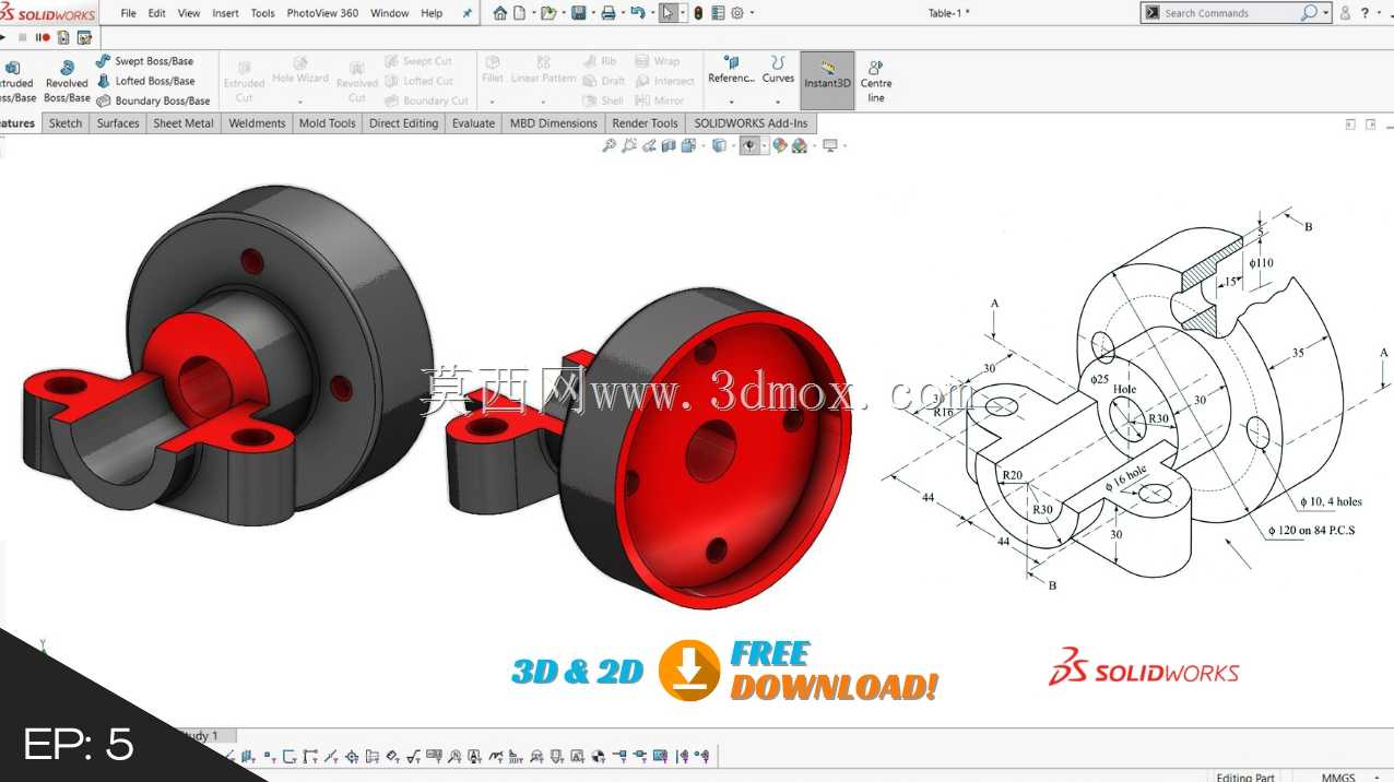 Solidworks-入门教程|组件建模|EP 5\u0026