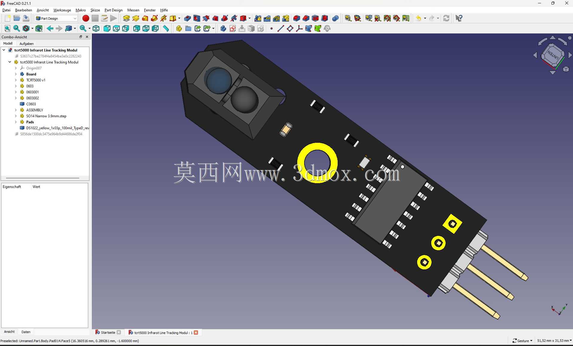 tcrt5000 Infarot线路跟踪模块HW-006 V1.3