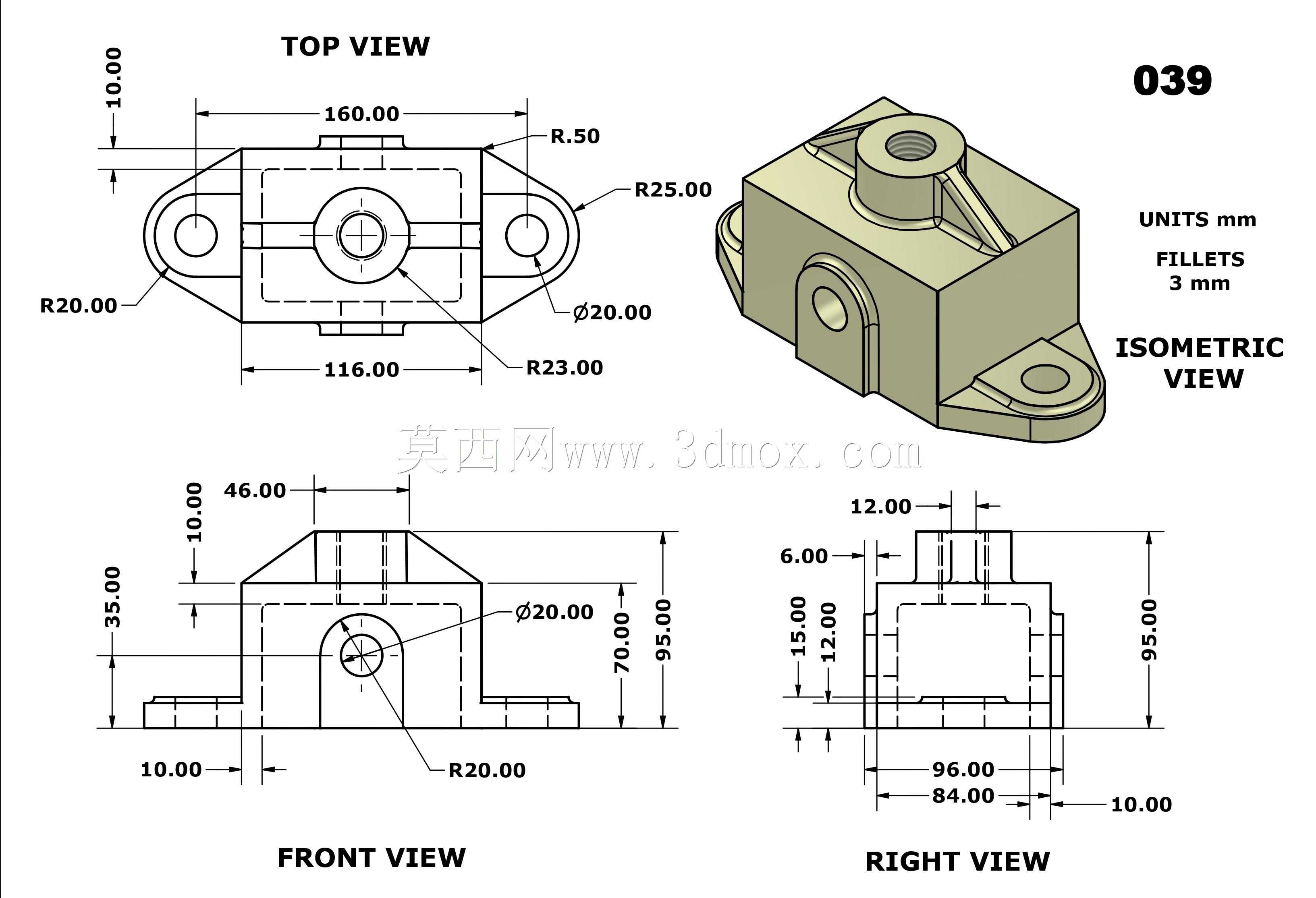 三维CAD基本练习039/Autodesk Inventor Pro