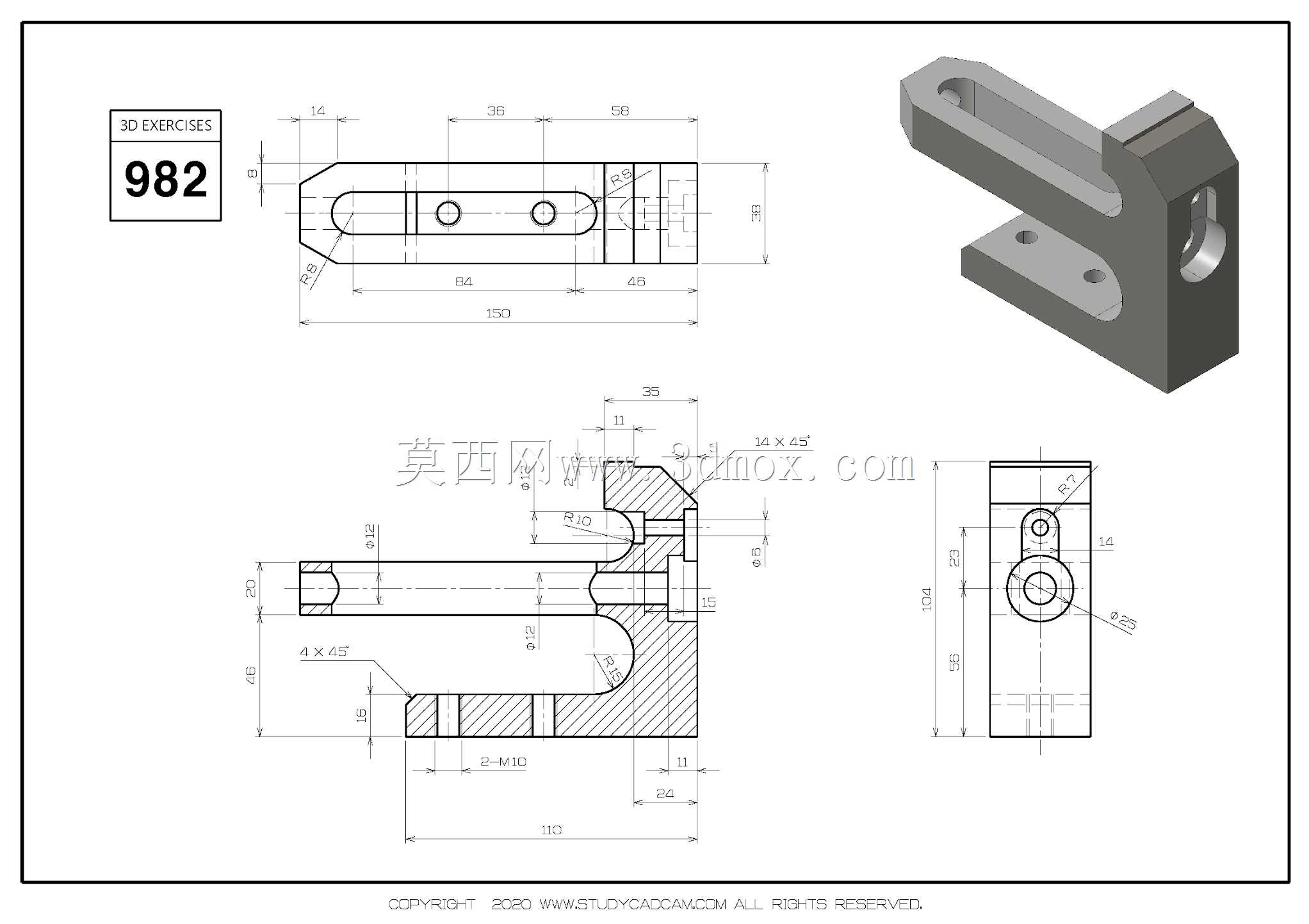 Studycadcam��άCAD��ϰ982/Autodesk Inventor Pro