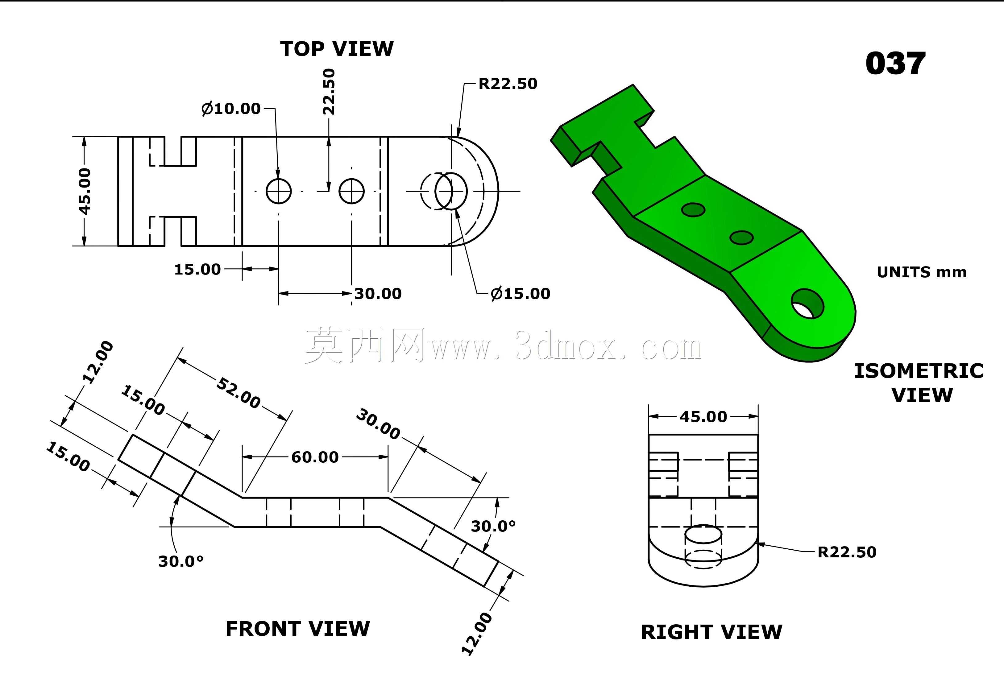 三维CAD基本练习037/Autodesk Inventor Pro