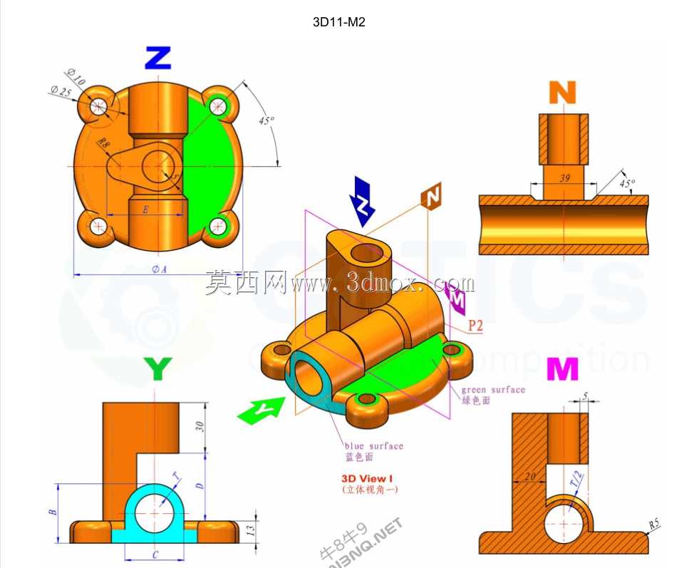 三维CAD基本练习/CATICS 3D11-M02/Autodesk Inventor Pro