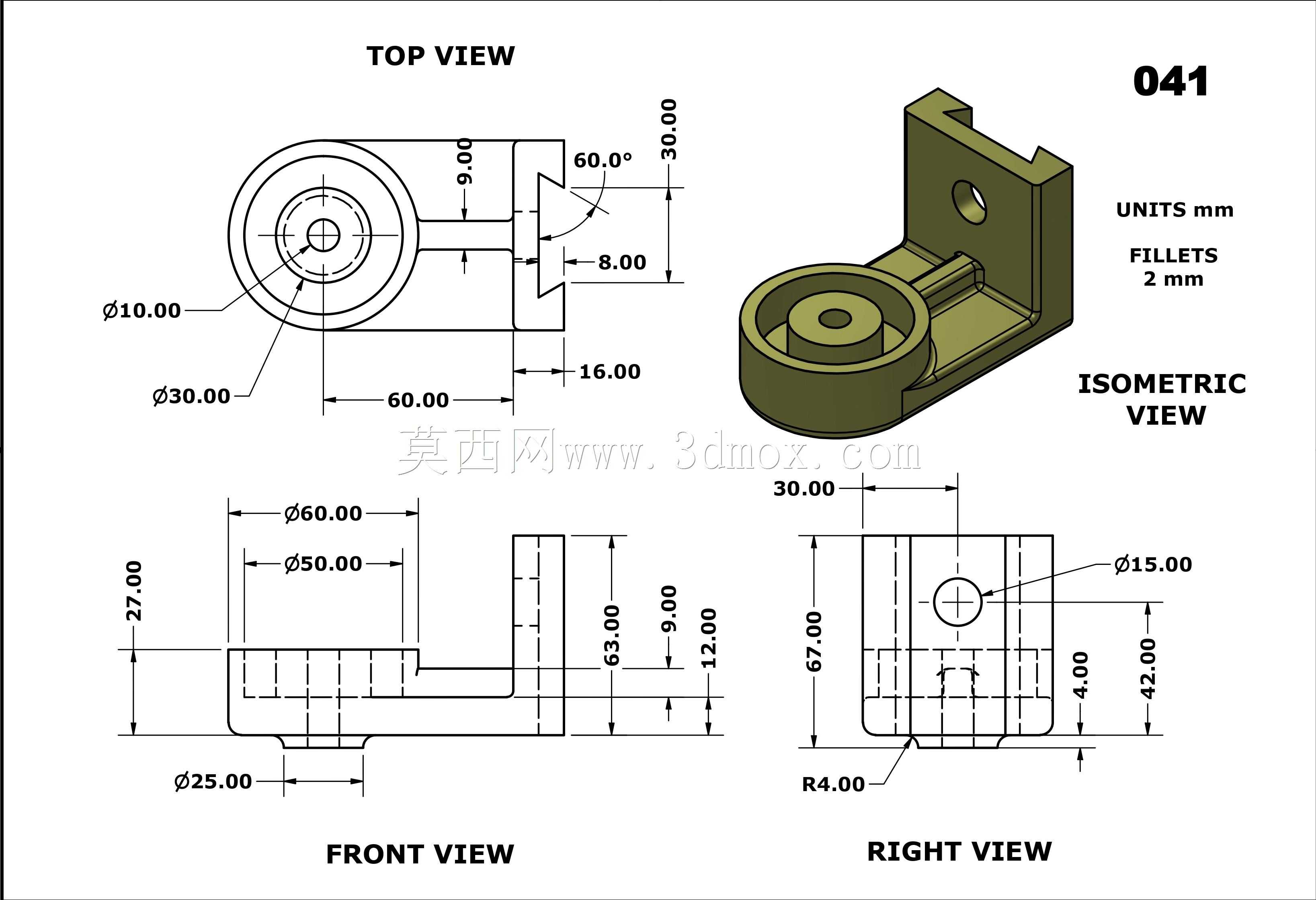 三维CAD基本练习041/Autodesk Inventor Pro