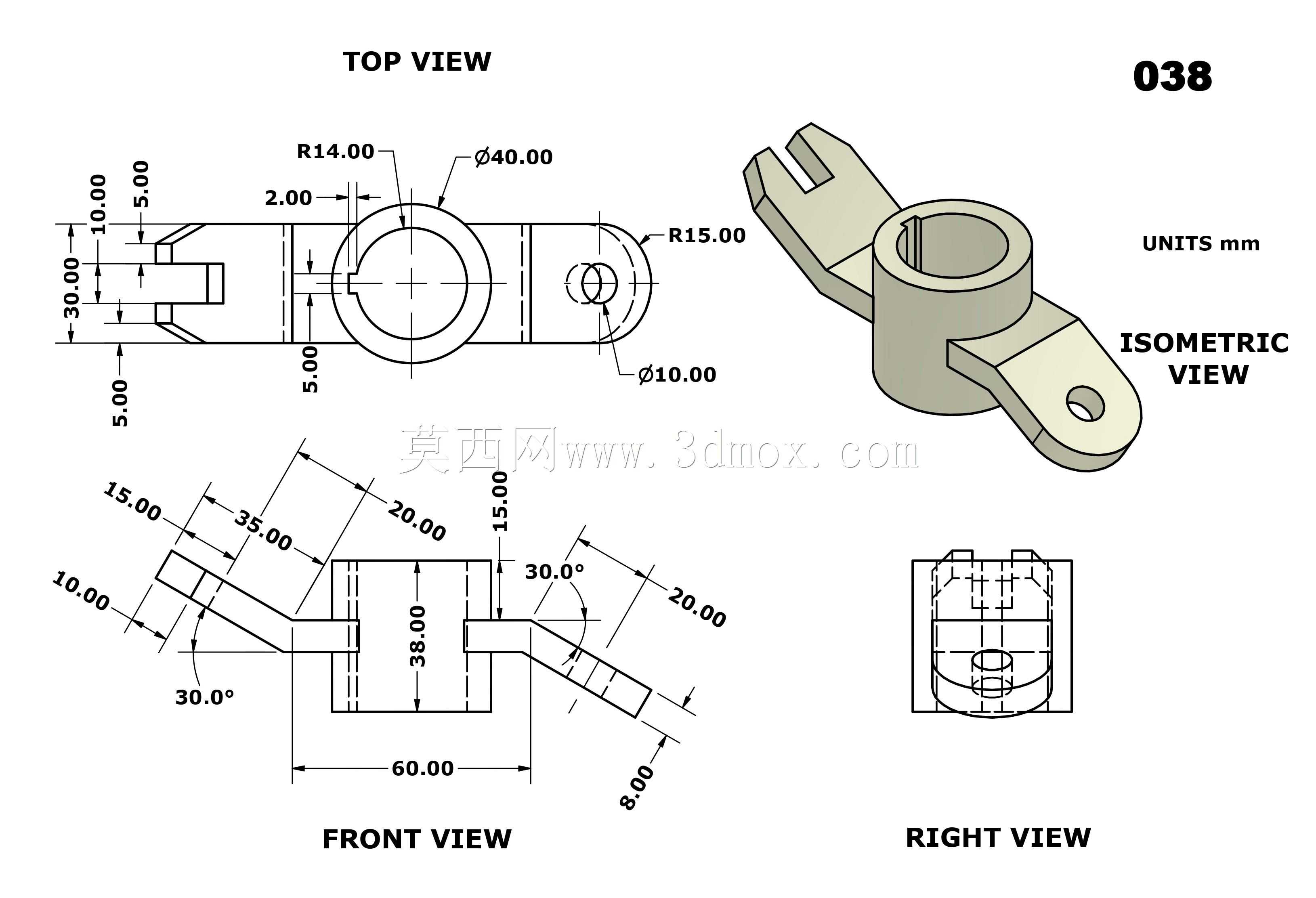 三维CAD基本练习038/Autodesk Inventor Pro