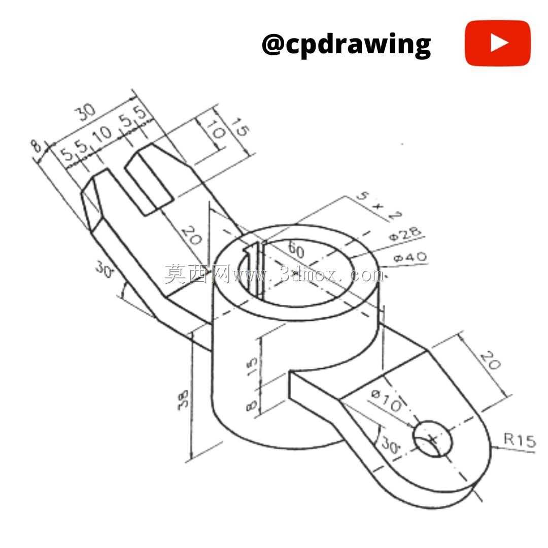 三维CAD基本练习038/Autodesk Inventor Pro