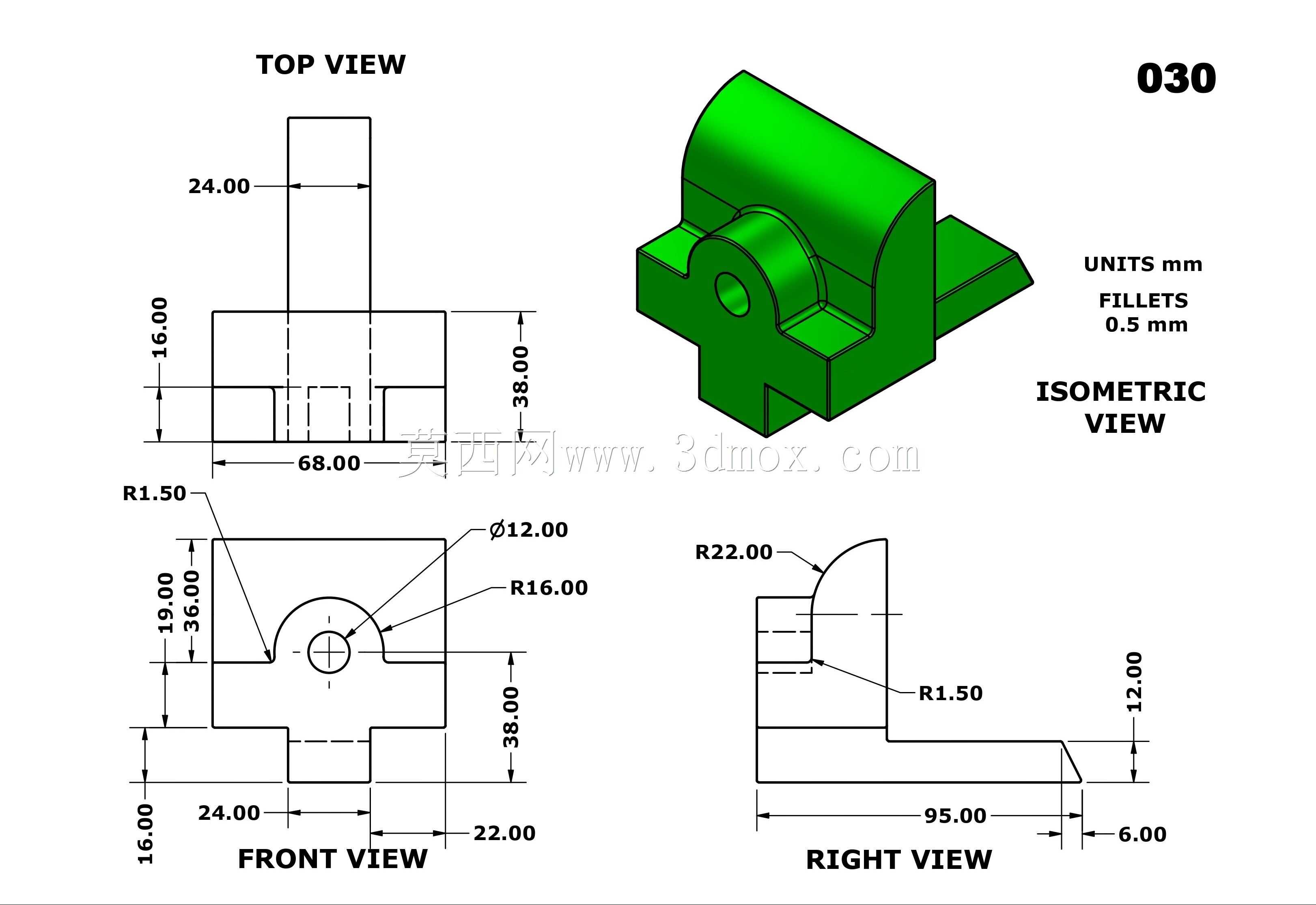 三维CAD基本练习030/Autodesk Inventor Pro