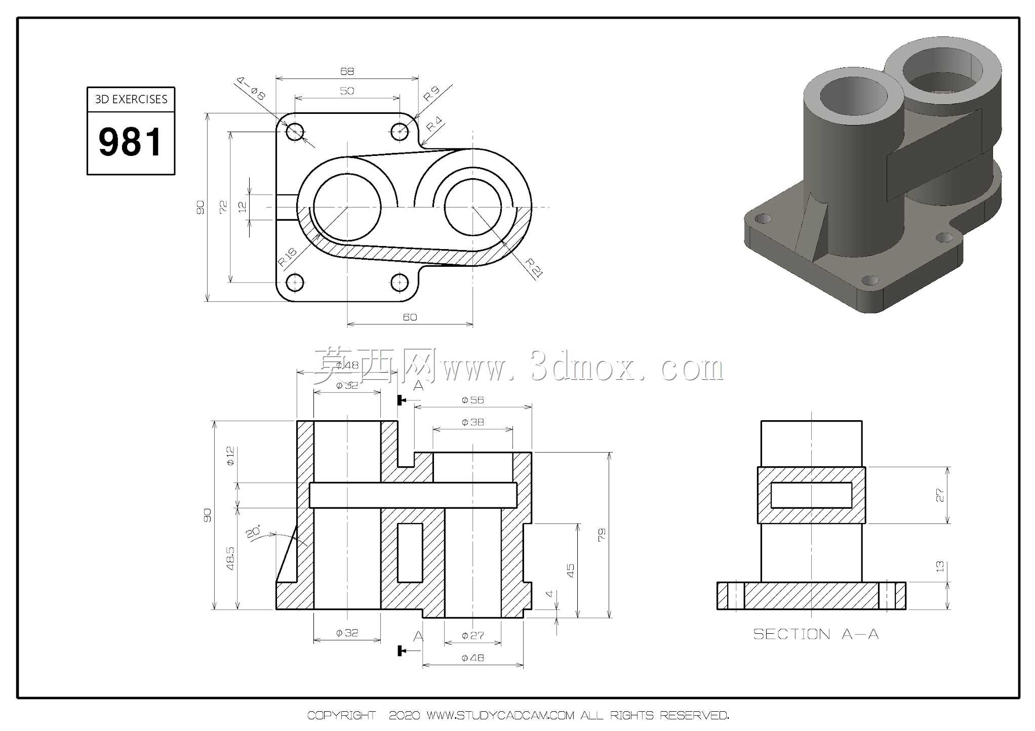 Studycadcam��άCAD��ϰ981/Autodesk Inventor Pro