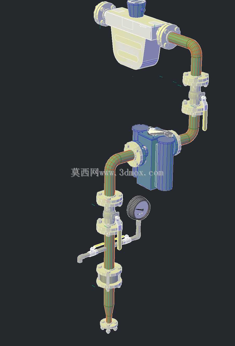 流量变送器和双联过滤器 - 典型安装布置 | FLUJO 和双过滤器传输器 - 安装 TíPICA