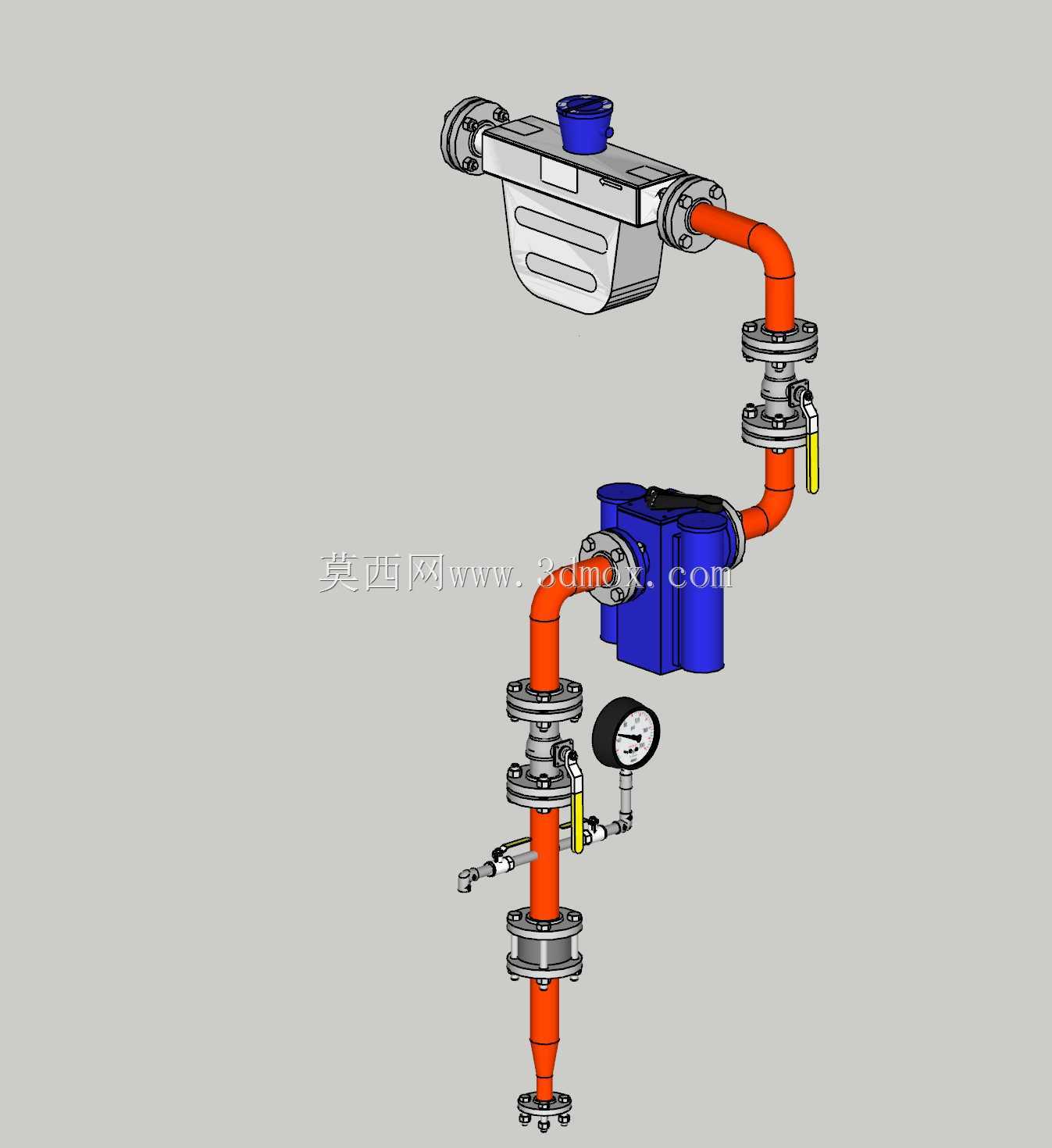 流量变送器和双联过滤器 - 典型安装布置 | FLUJO 和双过滤器传输器 - 安装 TíPICA