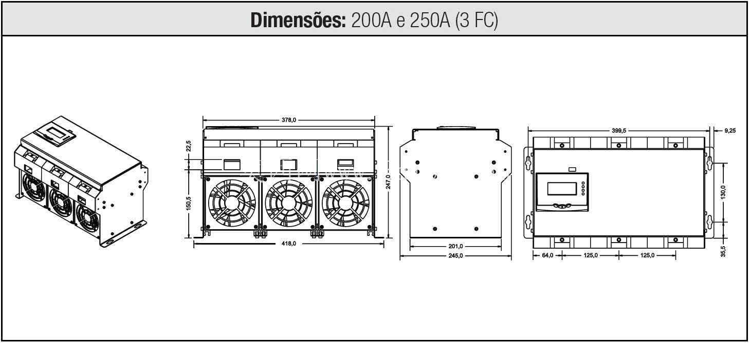 Contemp - Controlador de Potencia - P501 - 200-250A - 3FC
