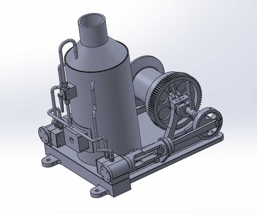 2x1气缸蒸汽机用离合器操作绞车
