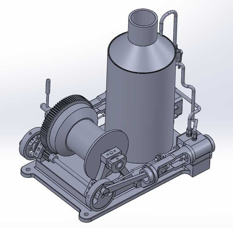 2x1气缸蒸汽机用离合器操作绞车
