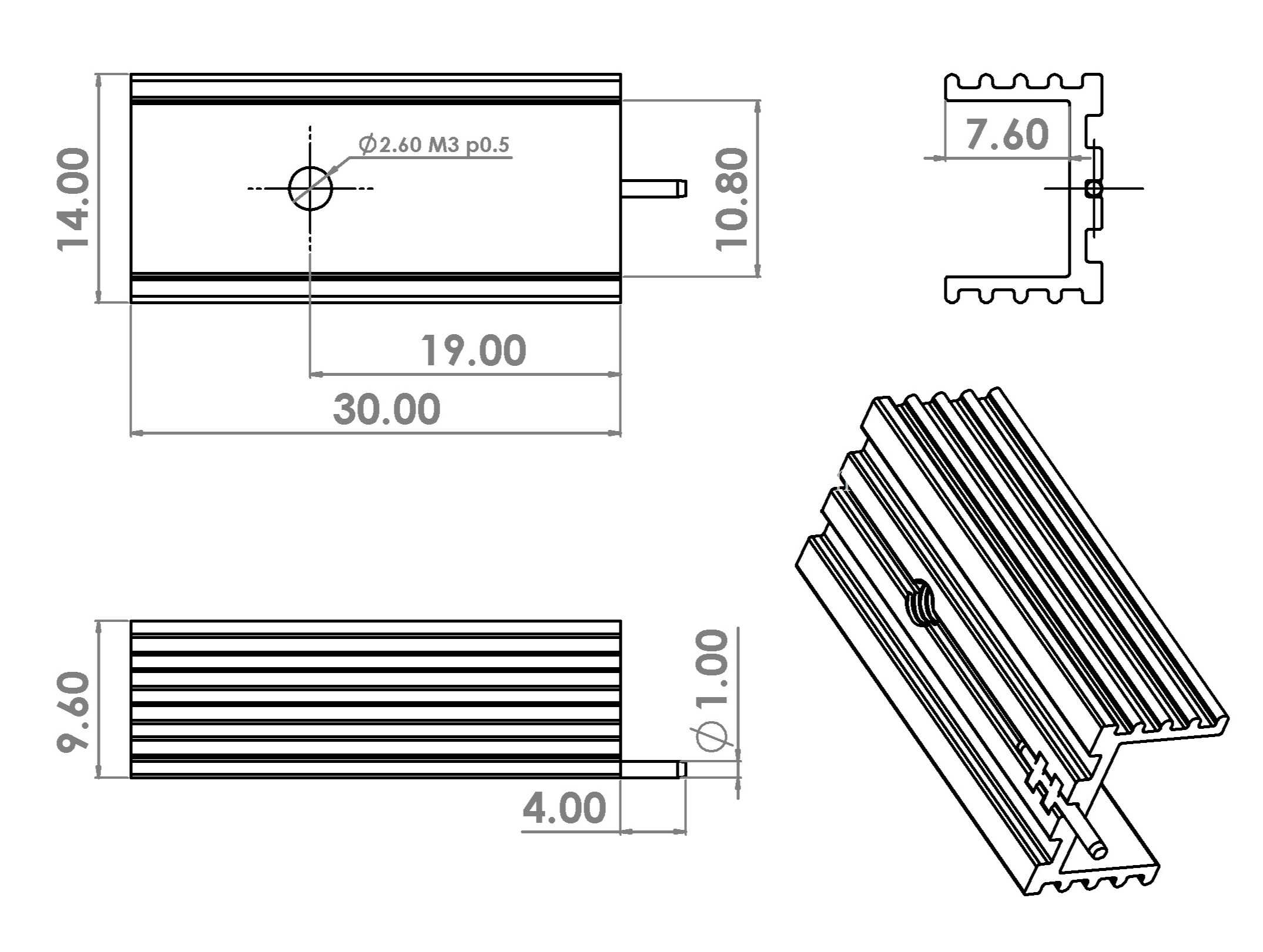  heatsink_'c'_9.6x14x30_b_to-220 