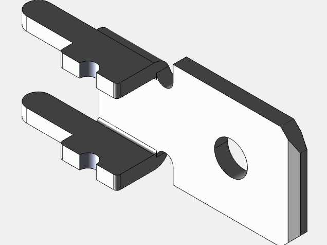 FICHA PALA 6.3x0.8mm Macho Recto p/PCB 2 pines dp4.8mm