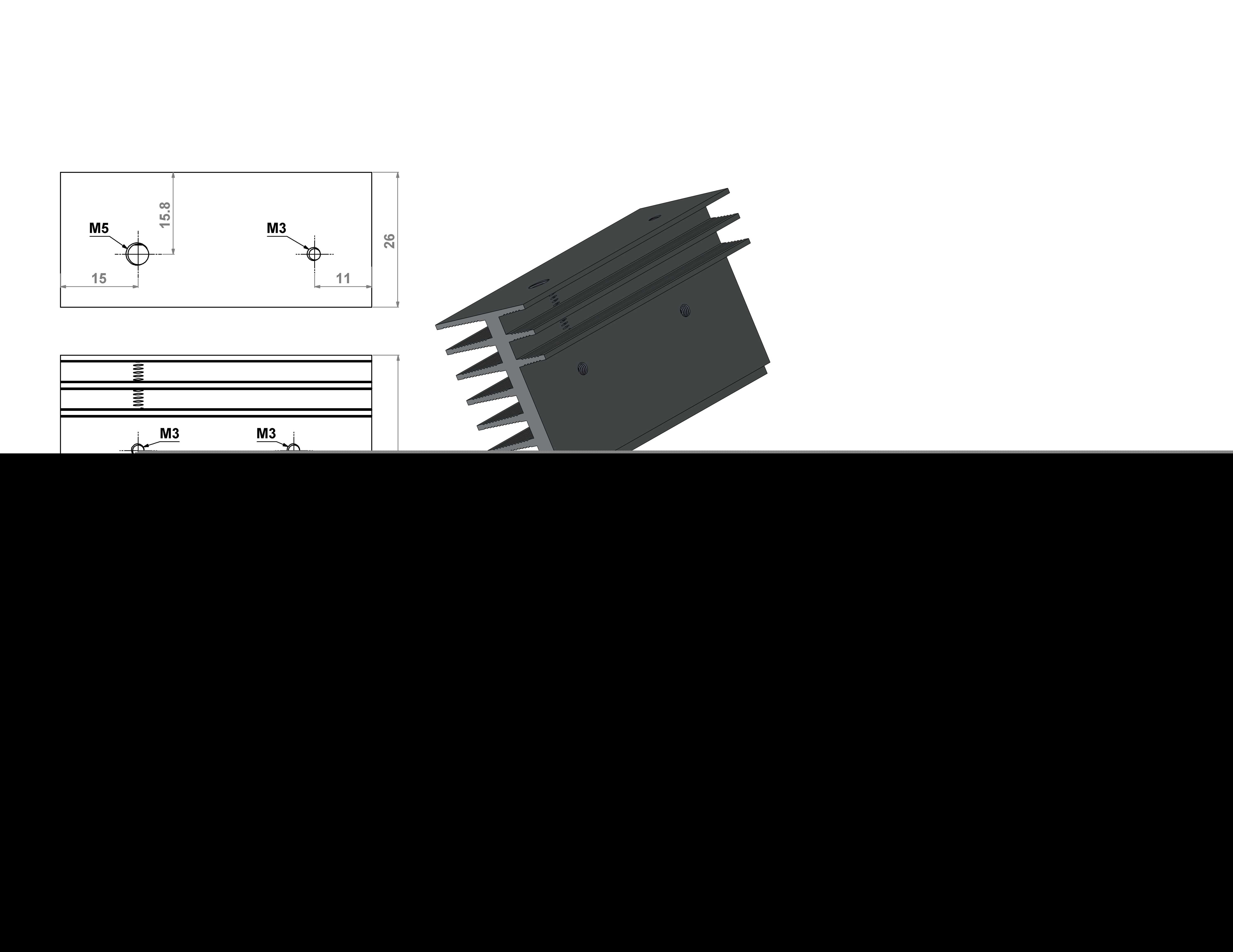  disipador \�� f \�� 26.0 x 37.4 x 60.0mm 